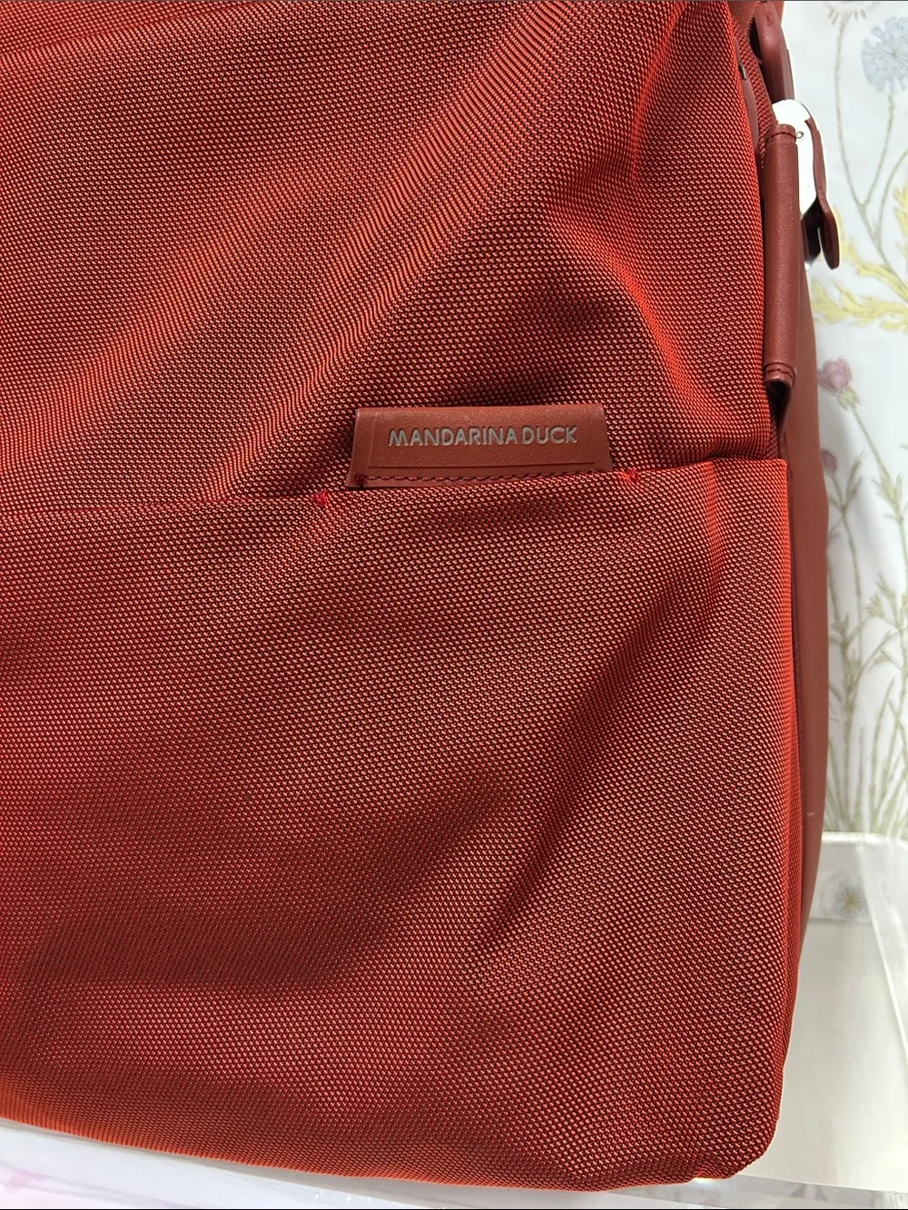Mandarina Duck Red Laptop Shoulder Bag
